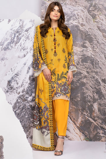 FW-9.1-21-YELLOW Alkaram Winter Collection 2021